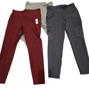 Old Navy Leggings Set of 3 7/8 Ankle NWT Size Large